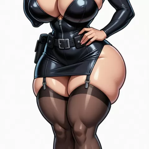 Figurine Pin-Up Oficial Latex Negro - Modelo 3D Imprimible Adulto