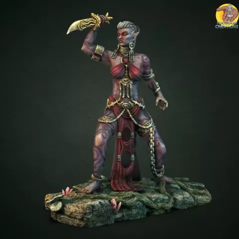 Ilixra, Dark Elf and High Priestess of the Soultearer | Pre-Supported by SolGood Creations