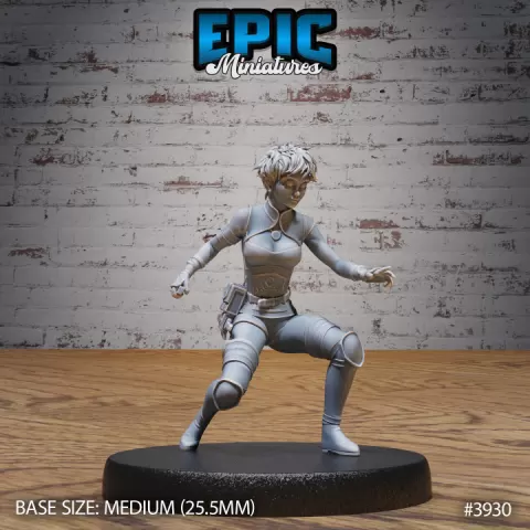 Rogue Novice Female Hiding / Evil Bandit / Human Warrior / Ruthless Trickster / Criminal Villager / Robber Clan by Epic-Miniatures