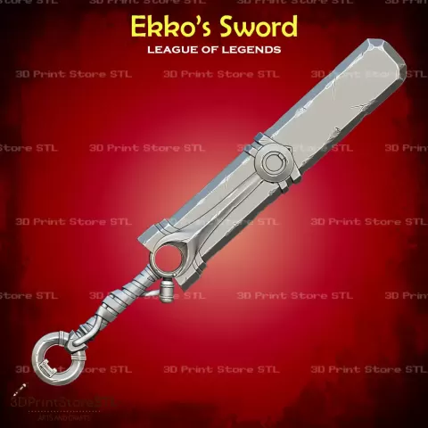 Ekko Sword Cosplay League of Legends - STL File - 3D Print Store STL
