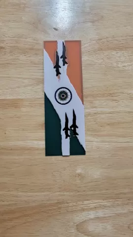 Indian Flag with Jets flying bookmark