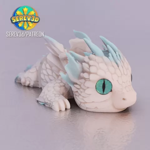 Baby Air Dragon - Articulated Fantasy Figure - No Supports 3D Print STL/3MF