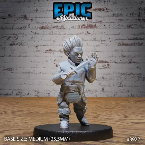 Halfling Rogue / Dwarf Warrior / Male Dwarfen Humanoid / Halfling Beast Tamer / Half Gnome Fighter /Demonic Army by Epic-Miniatures