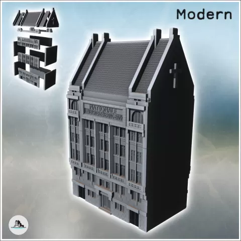 Nationale Levensverzekering Bank (Rotterdam, Netherland) - Modern WW2 WW1 World War Diaroma Wargaming RPG Mini Hobby by Hartolia Miniatures