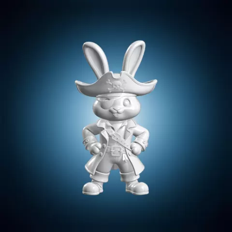 Pirate Bunny 3D Print Model