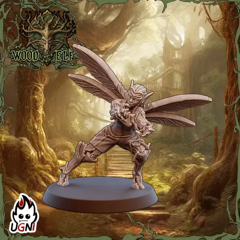 x2 Elf Catcher #04 - Wood Elf- Fantasy Football by UGNI Miniatures