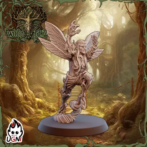 x2 Elf Catcher #03 - Wood Elf - Fantasy Football by UGNI Miniatures