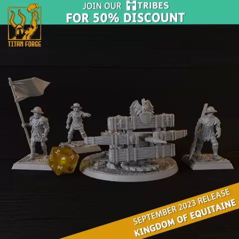 Siege Weapon Scorpion - Kingdom of Equitaine - Titan Forge Miniatures September 2023 by Titan Forge Miniatures