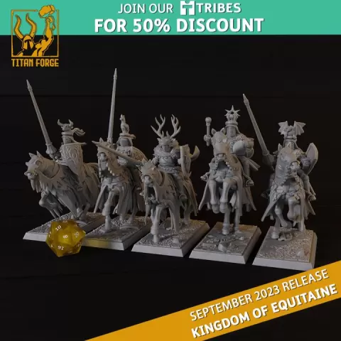 Feudal Knights - Kingdom of Equitaine - Titan Forge Miniatures September 2023 by Titan Forge Miniatures