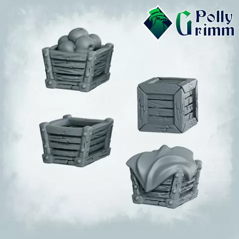 Terrain Set. Crates set by PollyGrimm