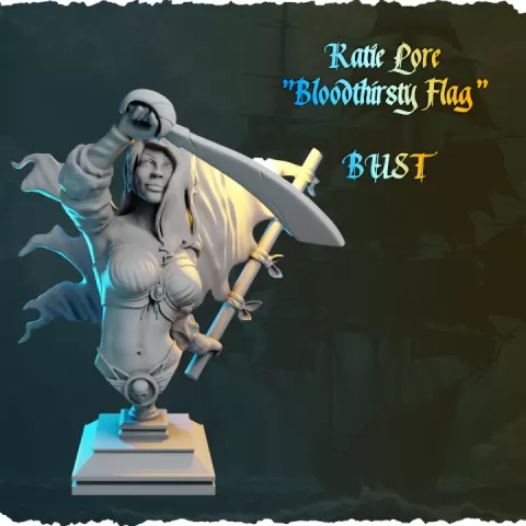 Katie Lore BUST from Ladies of the Sea (Pirates) by Black Bird Miniatures