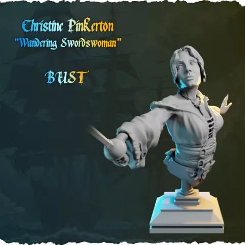Christine Pinkerton BUST from Ladies of the Sea (Pirates) by Black Bird Miniatures