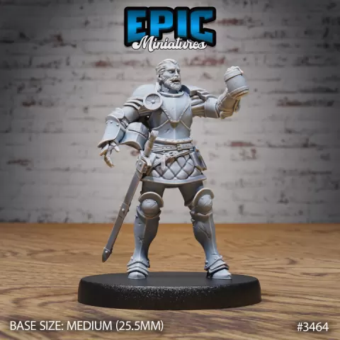 Knight Sir Tristan / Royal Male Warrior / Fighting Guard / Armored Fighter / Evil Castle Encounter by Epic-Miniatures