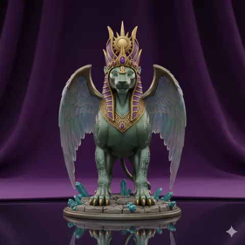 fantasy sculpture Detailed mythical monster fantasy creature 3D Model STL File fantasy Designed for Resin and FDM 3D Printers