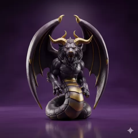 3d print fantasy Stylish Clean fantasy statue fantasy creature 3D Model STL File fantasy sculpture Designed for Easy Printing