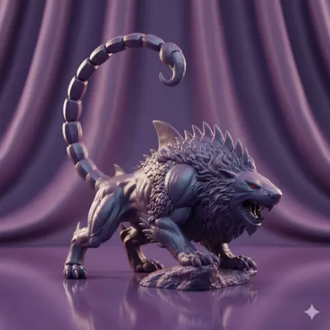fantasy collectible Unique Printable fantasy sculpture fantasy creature 3D Model STL tabletop creature Download for Creative Projects