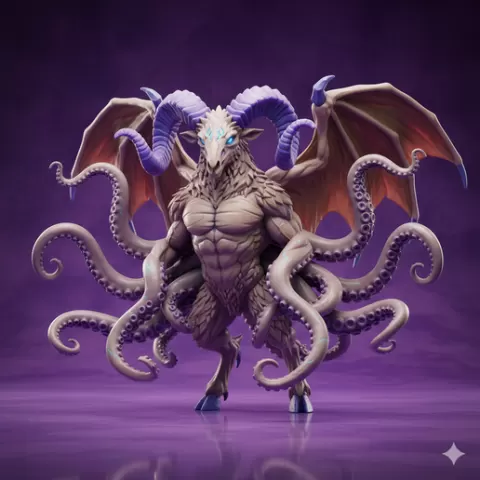 mythical monster Modern 3d print fantasy fantasy creature 3D Printable Model STL creature figurine Instant Download