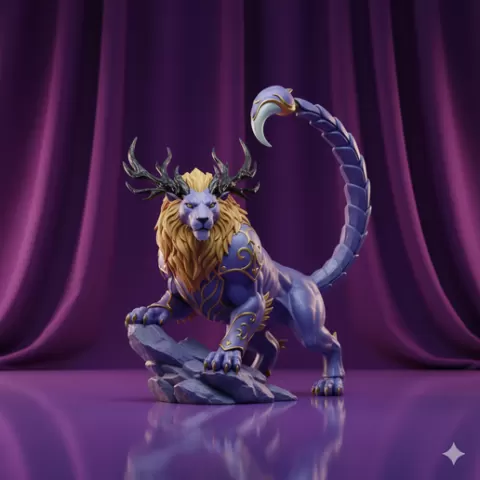 monster Clean Shape fantasy monster fantasy creature 3D Printable STL Model fantasy figurine Ready for Fast 3D Printing