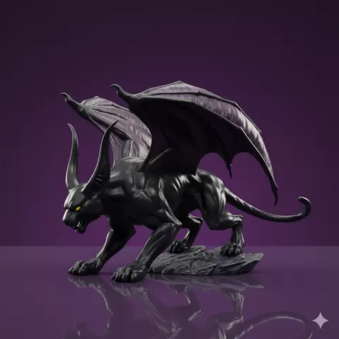 monster High Detail tabletop creature fantasy creature 3D Model STL File fantasy figurine Ready for Clean and Smooth 3D Printing