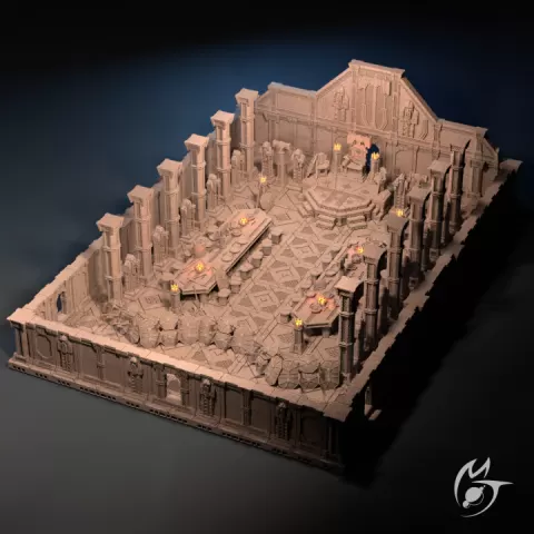 Dwarven Throne Room Bundle - modular OpenLOCK Terrain by Making Tlon