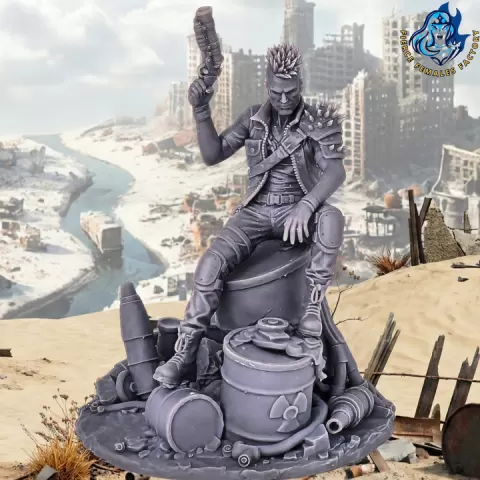 Wasteland Saga: Brothers of War – Post-Apocalyptic Male Warriors | 32mm & 75mm STL Miniatures [Personal] by Sol Invictus Factory