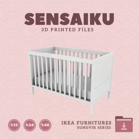 Miniature Replica SUNDVIK Children's Table for Miniature Dollhouse - IKEA - 3D Print Instant Downloa