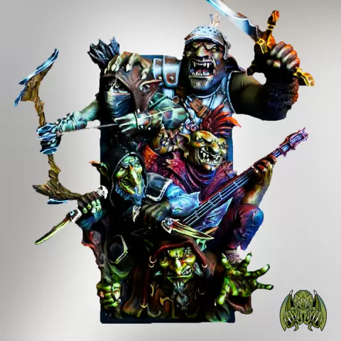 Goblins Party Book Nook [FDM/Resin BOOK NOOK] by Miniatures of Madness