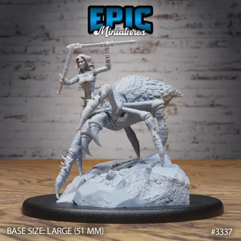 Arachne Spider Lady Attack / Evil Arachnid Tribe / Forest Crawler / Jungle Beast / Wild Animal Encounter by Epic-Miniatures