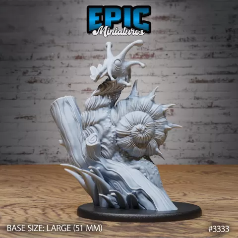 Giant Jungle Snail Glance / Shell Slug / Mollusca Beast / Shelled Gastropod / Classic Forest Encounter by Epic-Miniatures