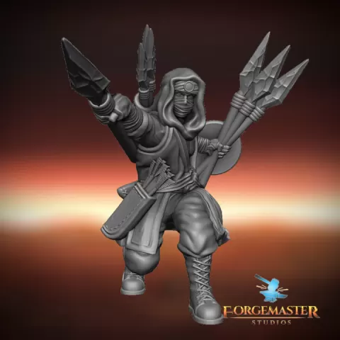 Rockhound Spear Pose 02 by Forgemaster Studios