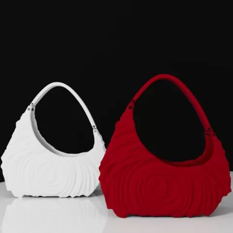 Rose Wave Handbag STL | Elegant 3D Printed Purse | Designer Fashion Bag | Mother’s Day Gift