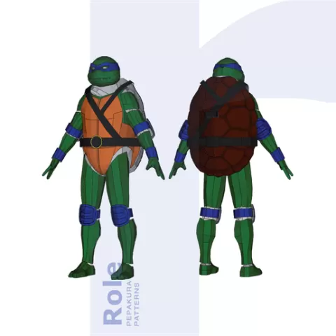 Teenage Mutant Ninja Turtle Costume Cosplay Pepakura Template – TMNT EVA Foam Pattern