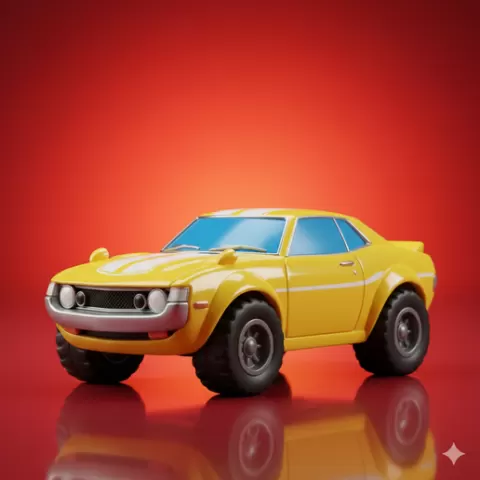 toy car STL Detailed cute car figurine STL automobile 3D Model STL File mini car STL Designed for Resin and FDM 3D Printers