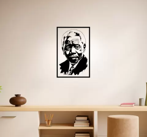 Nelson Mandela Nelson Mandela Free Nelson Mandela T-Shirt Wall Art Framed