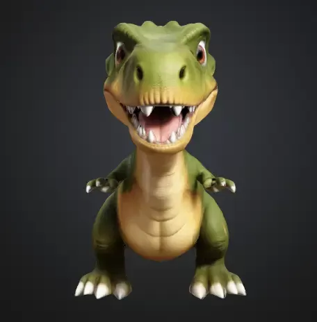 Cute T-Rex/Dinosaur - CARTA3D