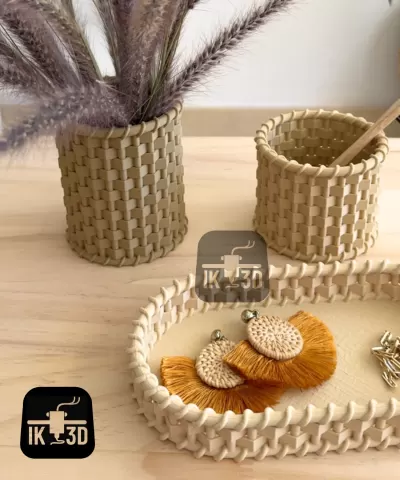 Wicker Container Set / No Supports - IK3D