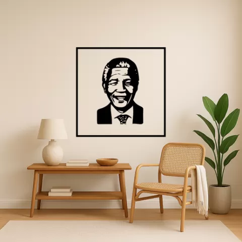 Nelson Mandela Nelson Mandela Free Nelson Mandela T-Shirt Wall Art Framed