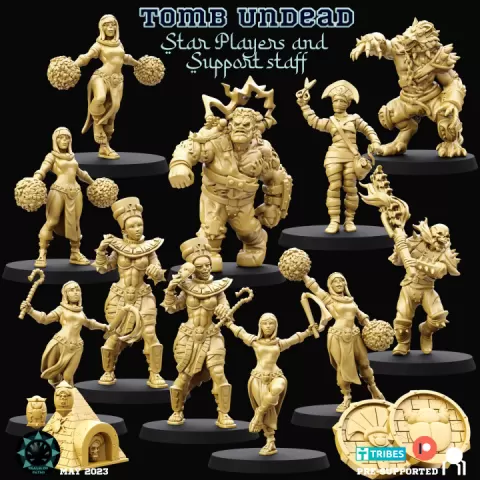 Star Players and support staff - Tomb Undead - Fantasy Football by Realm of Paths