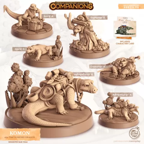 Komon - The Komodo Dragon (Pre-Supported) - Animal Companion by Cast n Play