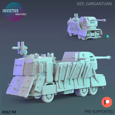 Wasteland Wheel Fortress / Roving Vehicle / Alien War Construct / Steampunk Battle Robot / Invasion Army / Cyberpunk / Sci-Fi Encounter by Epic-Miniatures