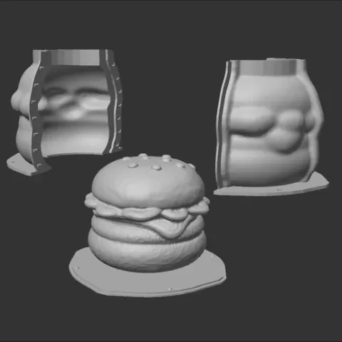 Hamburger Sculpture – Silicone Mold Maker (Master Model for Casting)
