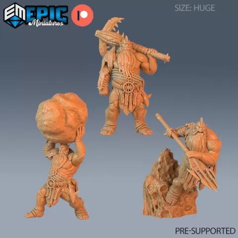 Ocean Giant Set / Male Sea Guard / Water Warrior / Wildling / Aqua Folk / Underwater Encounter by Epic-Miniatures
