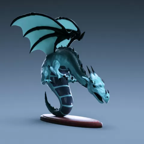 Dragon 3D Miniature - andor junior the family fantasy game by Tobse