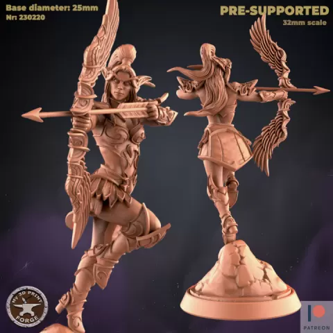 Night Elf Huntress by My3DPrintForge