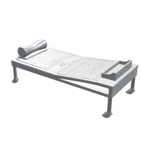 Egyptian Daybed Inclined Surface Bolster Headrest Side Ledge Splay Feet STL 3D No-11