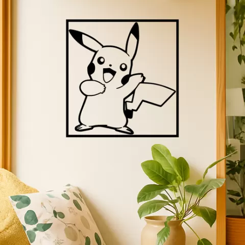 Pikachu Pikachu With Tail Wall Art Framed