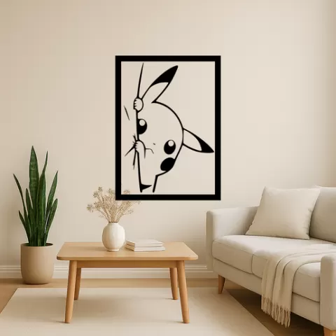 Pikachu Pikachu With Tail Wall Art Framed