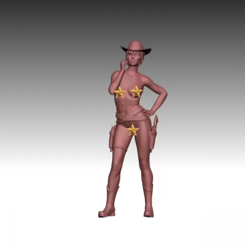 Agnes the cowgirl erotic miniature 32 & 75 mm by PrintPleasure