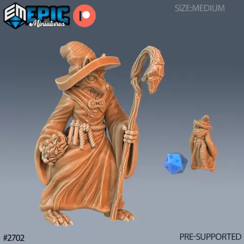 Fox Folk Tribe Wizard / Feline Humanoid / Catfolk Warrior / Male Fennek / Wild Animal Encounter by Epic-Miniatures