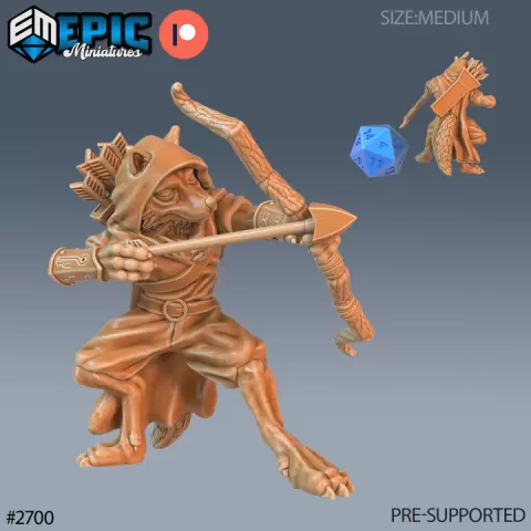 Fox Folk Tribe Ranger / Feline Humanoid / Catfolk Warrior / Male Fennek / Wild Animal Encounter by Epic-Miniatures